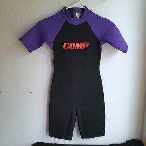 Youth Wetsuit COMP Size 14 Black Purple Retro